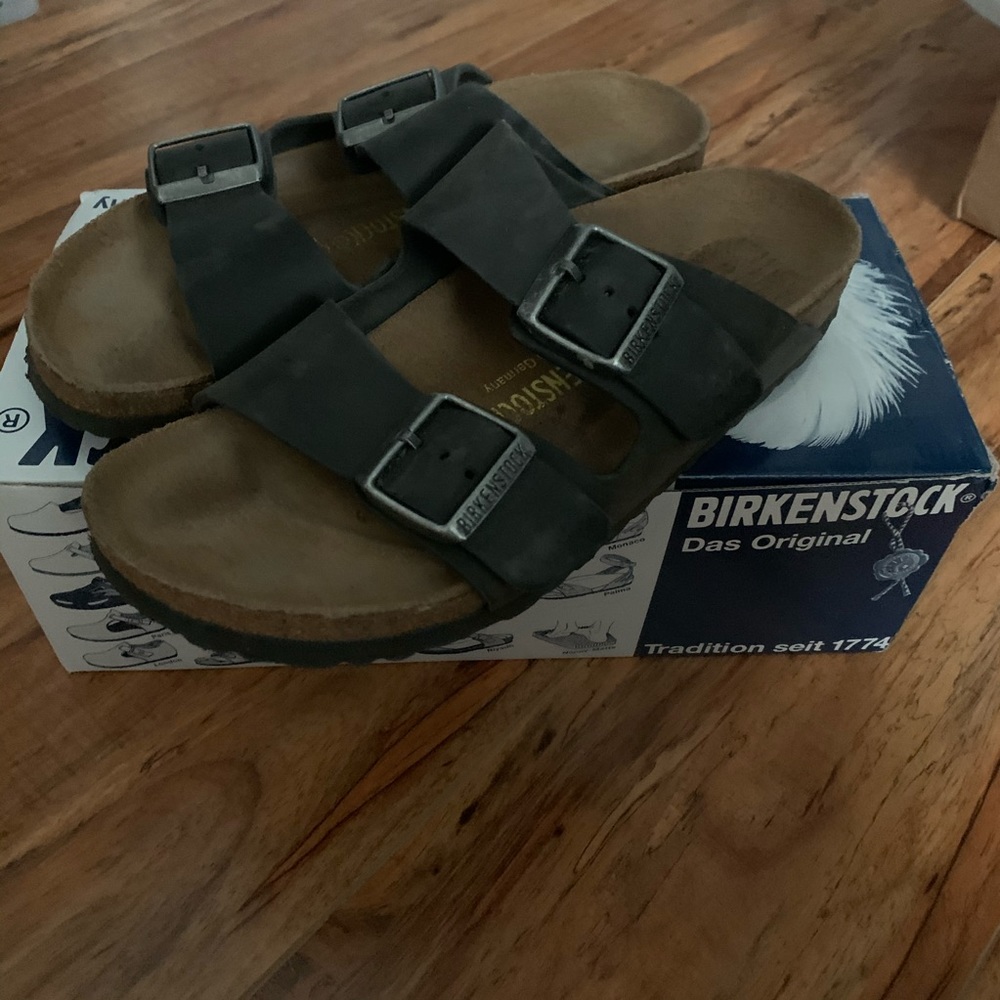 Black Leather Birkenstocks size 38